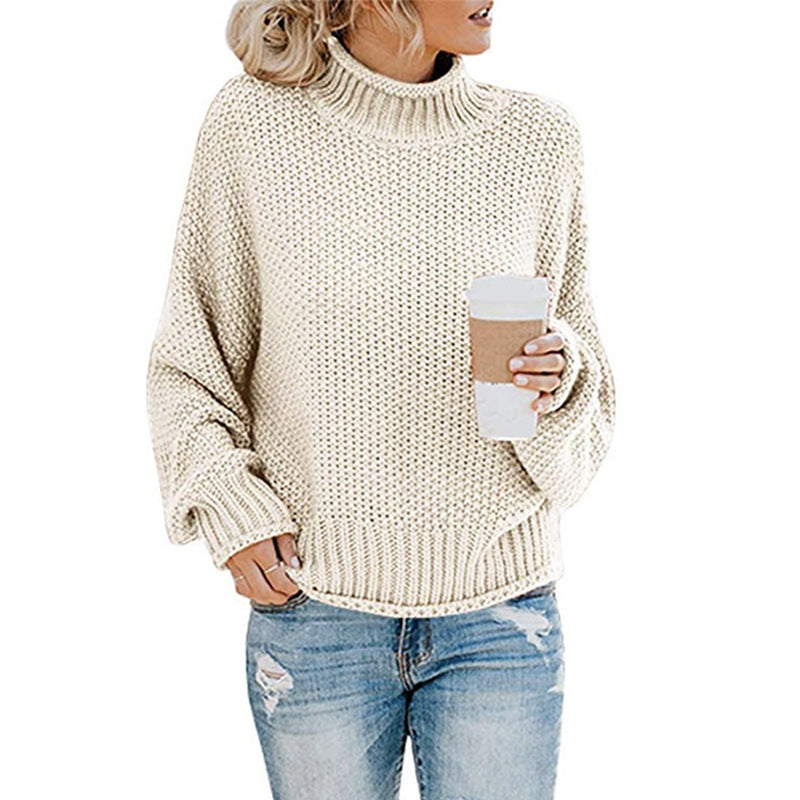Cardigan Col Roulé en Maille Épaisse – Élégance et Chaleur