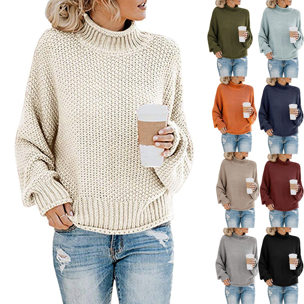Cardigan Col Roulé en Maille Épaisse – Élégance et Chaleur