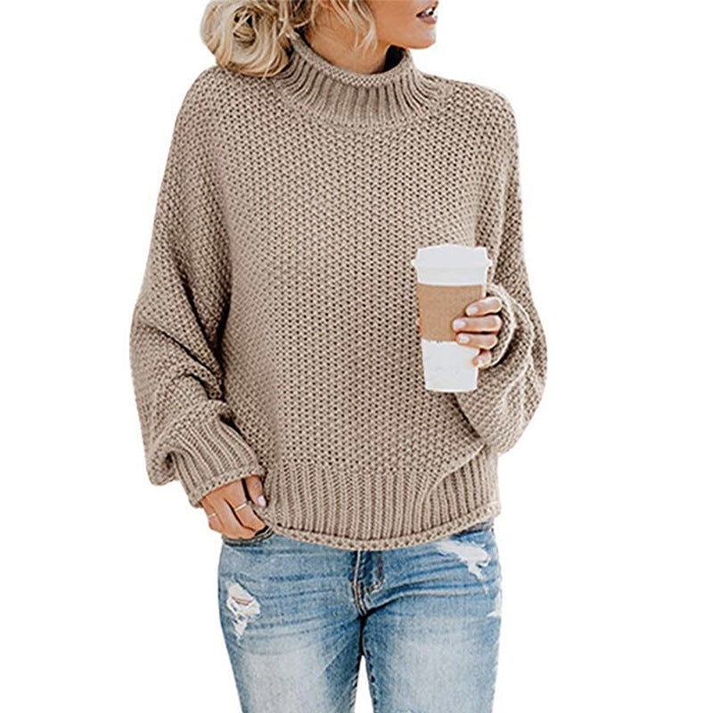 Cardigan Col Roulé en Maille Épaisse – Élégance et Chaleur