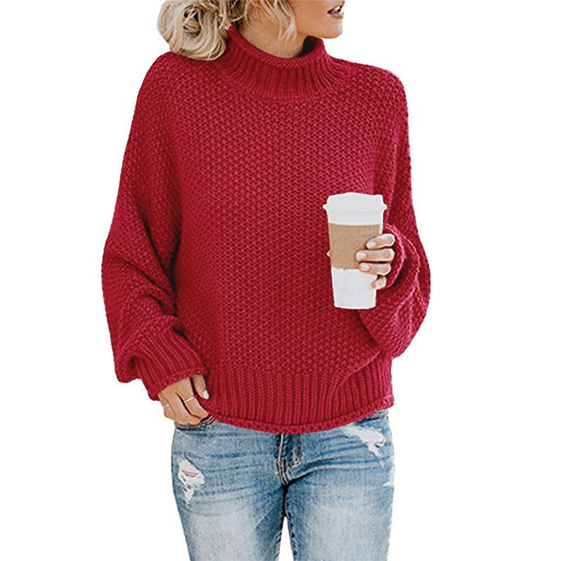 Cardigan Col Roulé en Maille Épaisse – Élégance et Chaleur