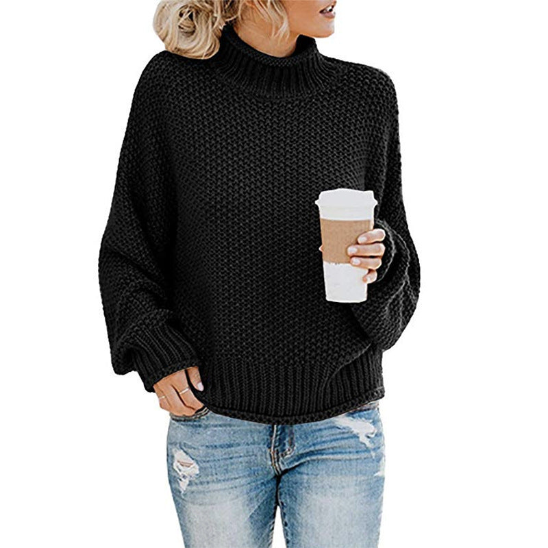 Cardigan Col Roulé en Maille Épaisse – Élégance et Chaleur