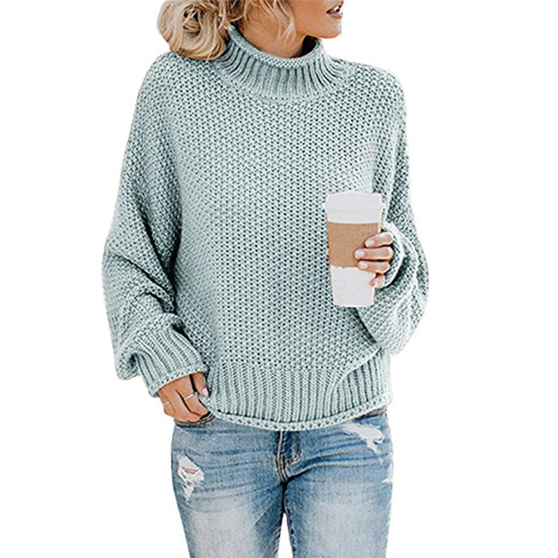Cardigan Col Roulé en Maille Épaisse – Élégance et Chaleur