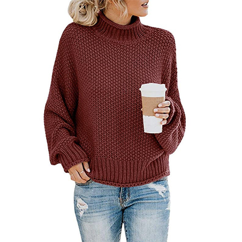 Cardigan Col Roulé en Maille Épaisse – Élégance et Chaleur