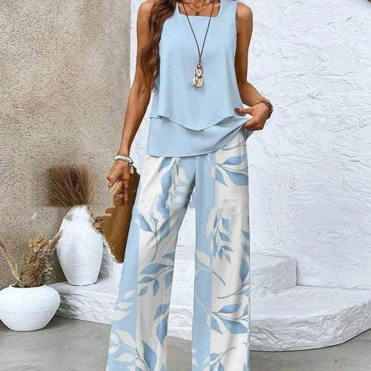 Gilet Sans Manches et Pantalon Droit