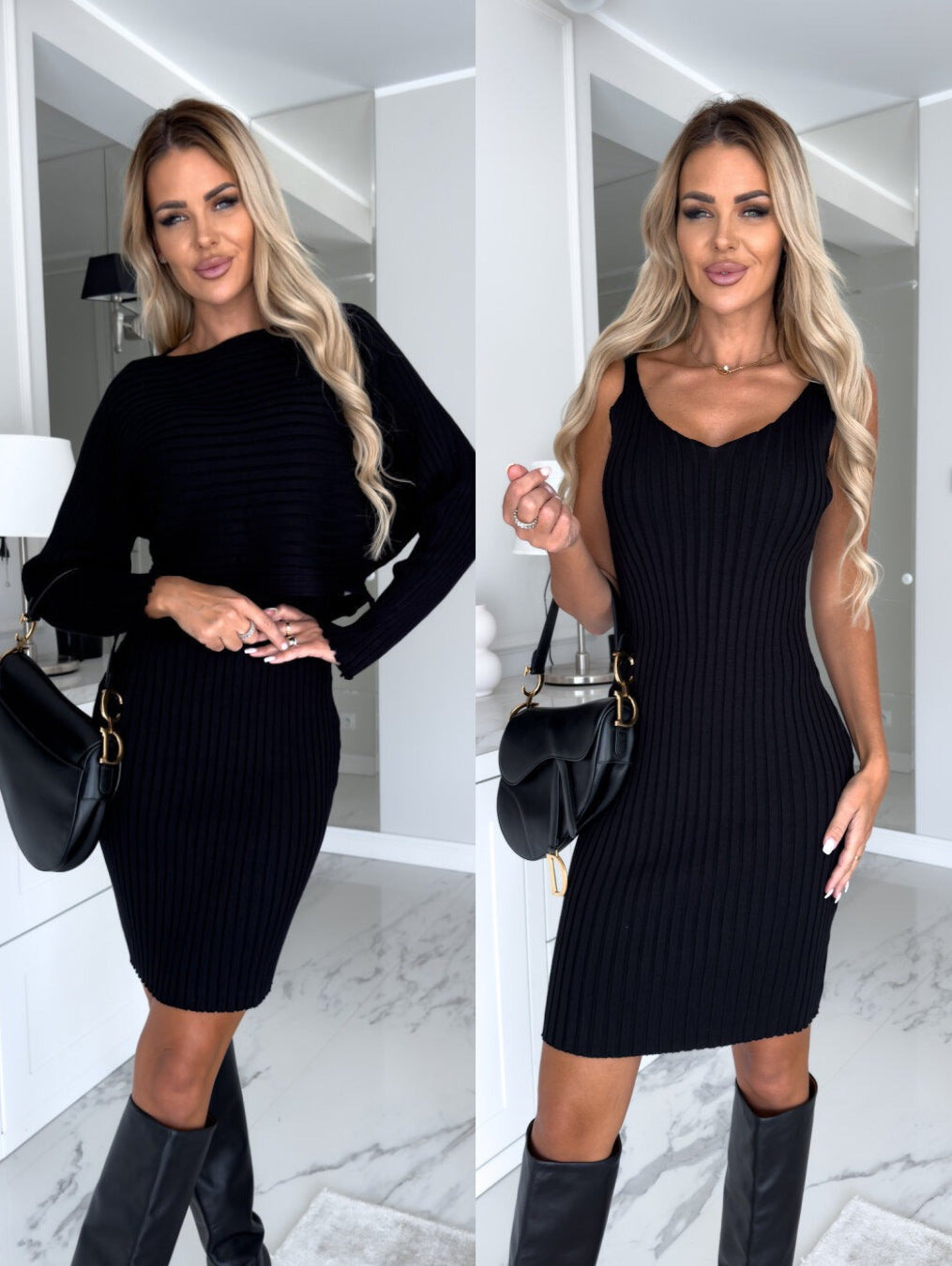 Tenue 2 Pièces Tendance Femme à Rayures et Bretelles