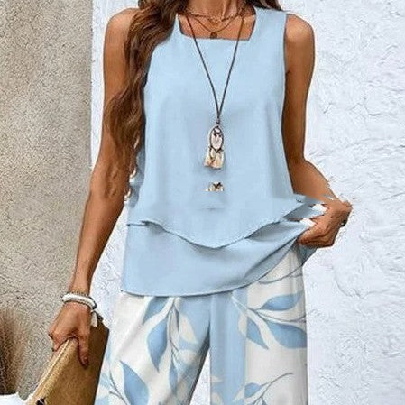 Gilet Sans Manches et Pantalon Droit