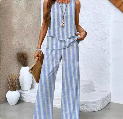 Gilet Sans Manches et Pantalon Droit