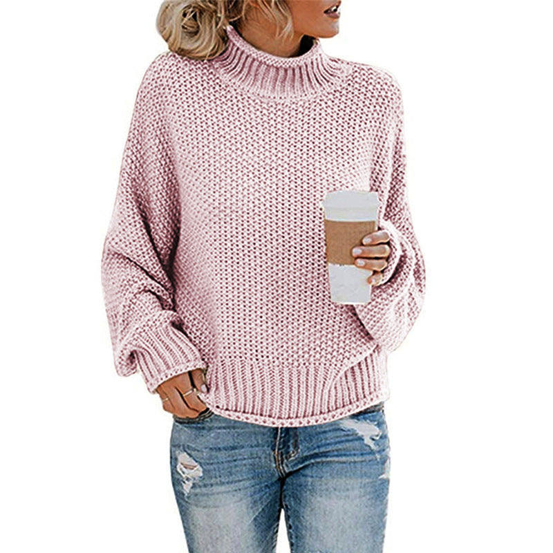 Cardigan Col Roulé en Maille Épaisse – Élégance et Chaleur