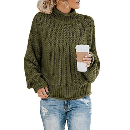 Cardigan Col Roulé en Maille Épaisse – Élégance et Chaleur