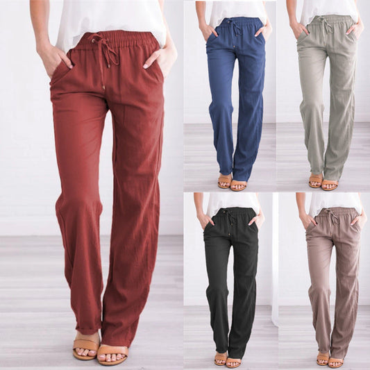 Pantalon Décontracté Taille Élastique