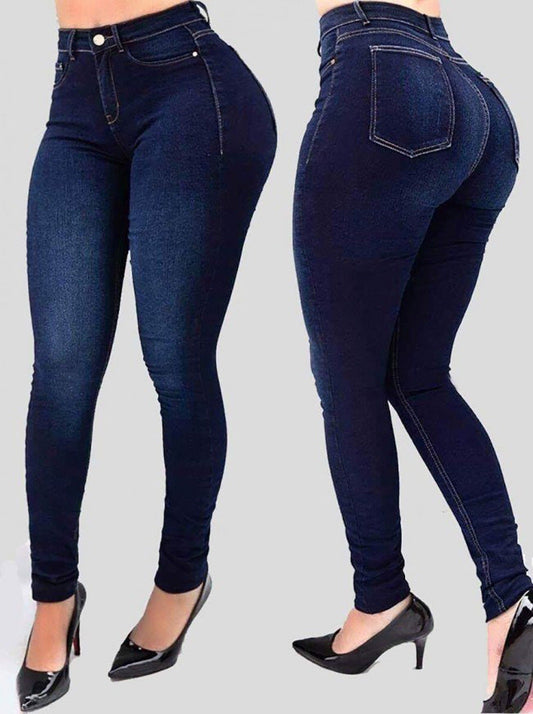 Pantalon Skinny Taille Haute Femme