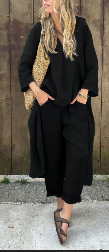 Ensemble Col V & Poches Casual
