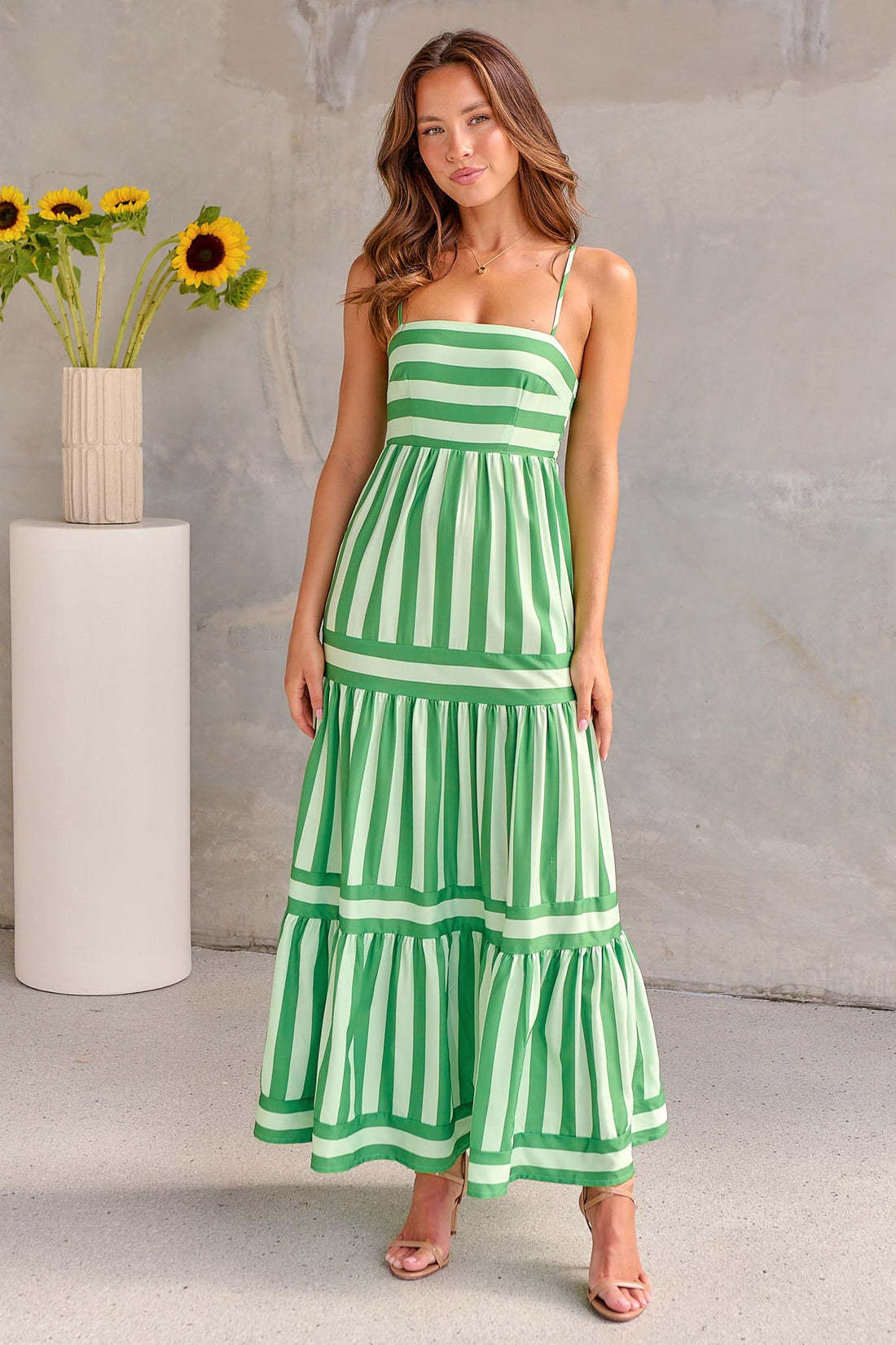 Robe Longue Rayée Chic