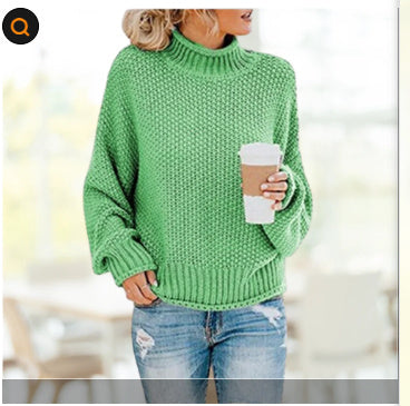 Cardigan Col Roulé en Maille Épaisse – Élégance et Chaleur
