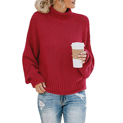 Cardigan Col Roulé en Maille Épaisse – Élégance et Chaleur