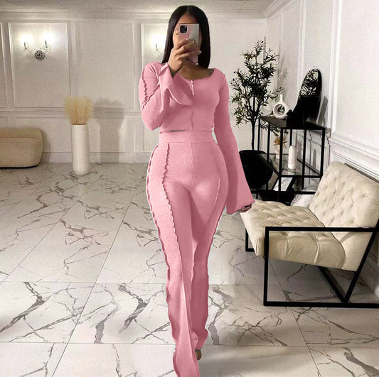 Ensemble Deux Pièces Pit Horn Uni pour Femme