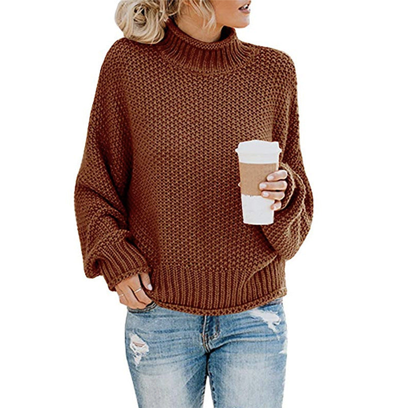 Cardigan Col Roulé en Maille Épaisse – Élégance et Chaleur