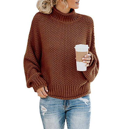 Cardigan Col Roulé en Maille Épaisse – Élégance et Chaleur