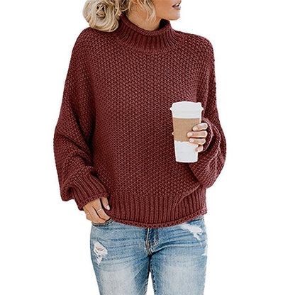 Cardigan Col Roulé en Maille Épaisse – Élégance et Chaleur