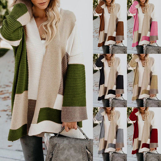 Cardigan à Blocs Géométriques