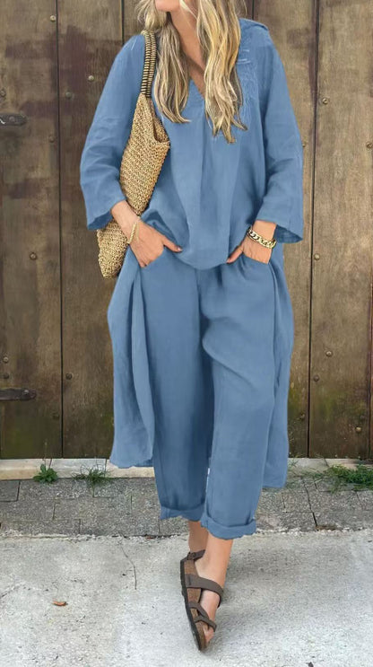 Ensemble Col V & Poches Casual